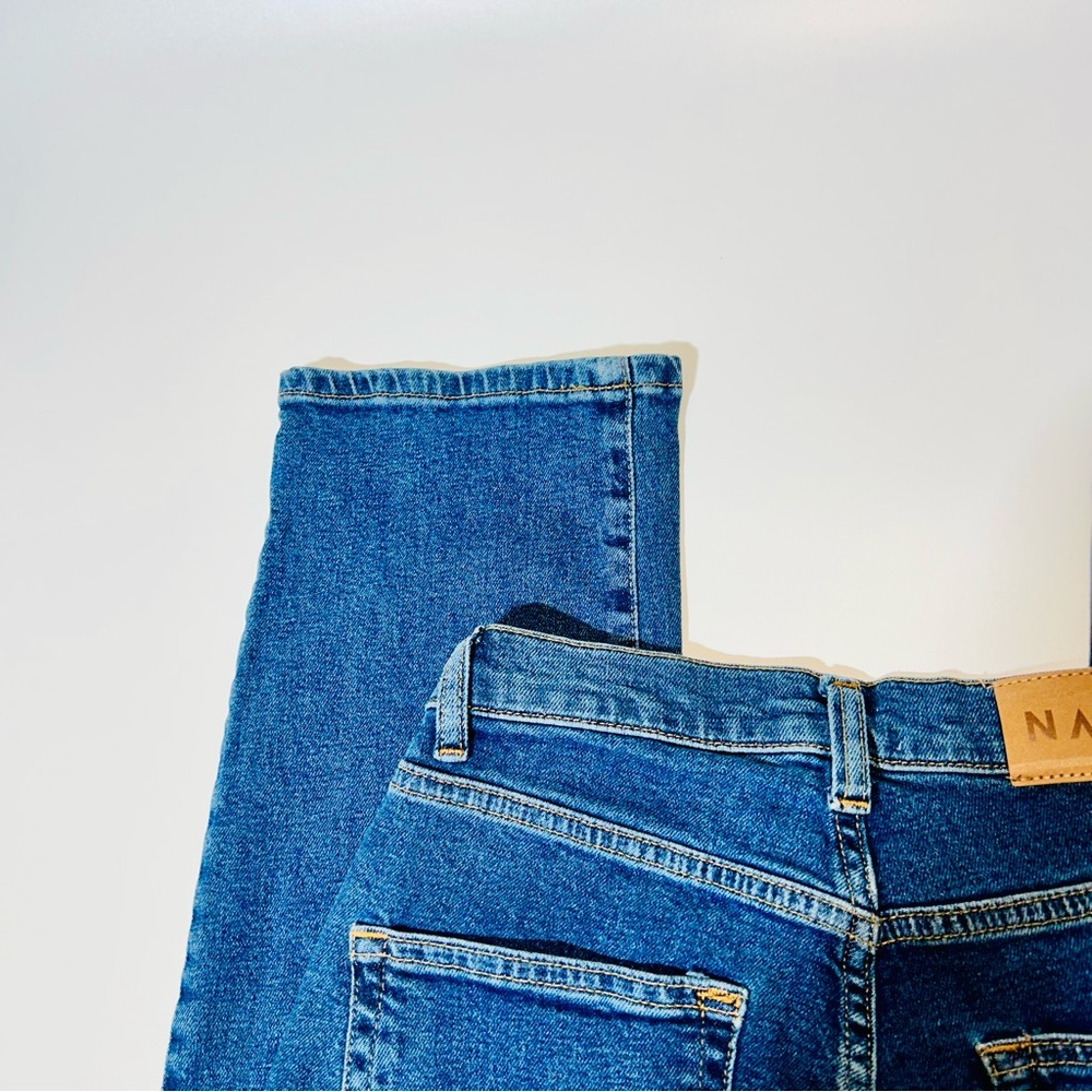 NAKD jeans Straight High Waist jeans button fly stretchy New women size 25 - Picture 2 of 13